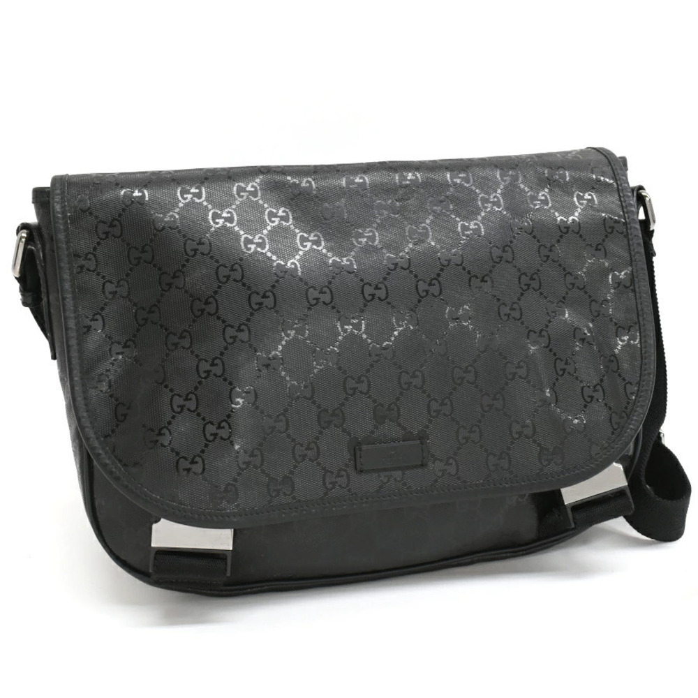 Gucci Crossbody Messenger Bag GG Imprime Black